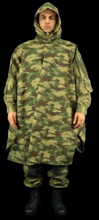 Kamuflaj panço yağmurluk