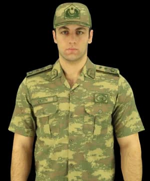 Kamuflaj kumaştan eğitim şapkası